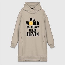 Женское худи-платье Be A Eleven, цвет: миндальный