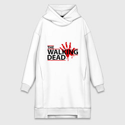 Женское худи-платье The Walking Dead, кровавый след, цвет: белый