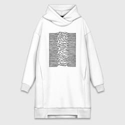 Женское худи-платье Unknown Pleasures, цвет: белый