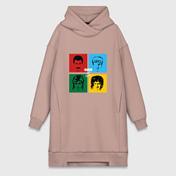 Женское худи-платье Queen Hot Space, цвет: пыльно-розовый