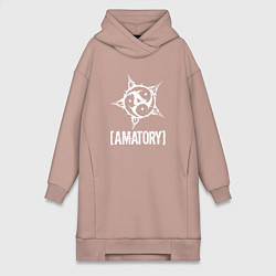 Женское худи-платье Amatory Style, цвет: пыльно-розовый