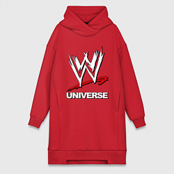 Женское худи-платье WWE universe, цвет: красный