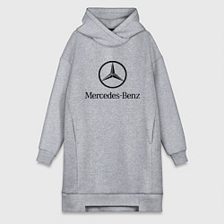 Женское худи-платье Logo Mercedes-Benz, цвет: меланж