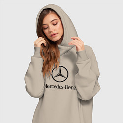 Женское худи-платье Logo Mercedes-Benz, цвет: миндальный — фото 2