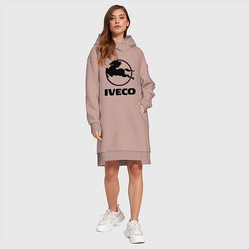 Женская толстовка-платье Iveco / Пыльно-розовый – фото 4
