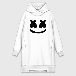 Женское худи-платье Marshmello, цвет: белый