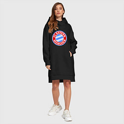 Женское худи-платье Bayern Munchen FC, цвет: черный — фото 2
