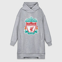 Женское худи-платье Liverpool FC, цвет: меланж
