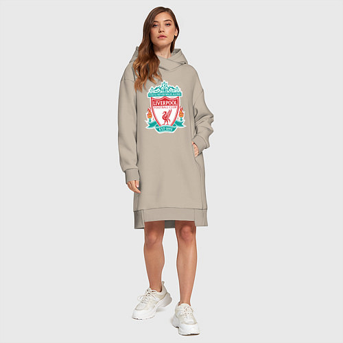 Женская толстовка-платье Liverpool FC / Миндальный – фото 4