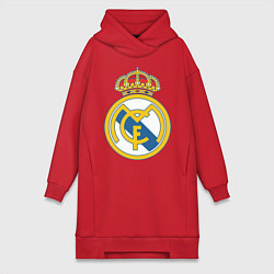 Женское худи-платье Real Madrid FC, цвет: красный