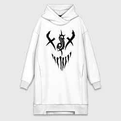 Женское худи-платье Slipknot Demon, цвет: белый