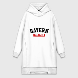 Женское худи-платье FC Bayern Est. 1900, цвет: белый