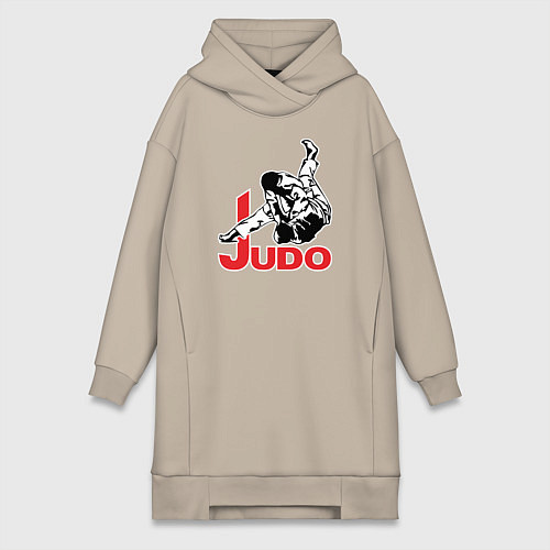 Женская толстовка-платье Judo Master / Миндальный – фото 1