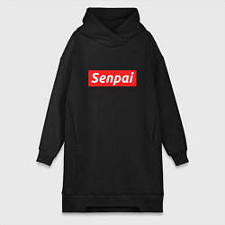 Женское худи-платье Senpai Supreme, цвет: черный