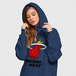Женское худи-платье Miami Heat-logo, цвет: тёмно-синий — фото 2