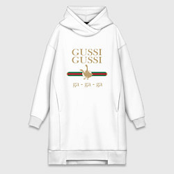 Женское худи-платье GUSSI Ga-Style, цвет: белый