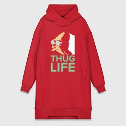 Женская толстовка-платье Zoidberg: Thug Life