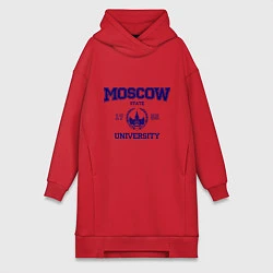 Женское худи-платье MGU Moscow University, цвет: красный