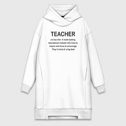 Женское худи-платье Teacher, цвет: белый