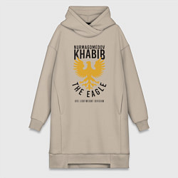 Женское худи-платье Khabib: The Eagle, цвет: миндальный