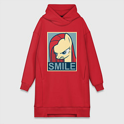 Женское худи-платье MLP: Smile, цвет: красный