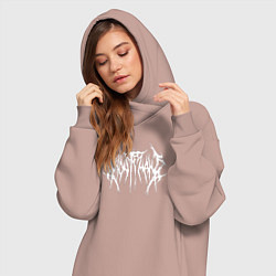 Женское худи-платье Ghostemane, цвет: пыльно-розовый — фото 2