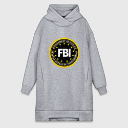 Женское худи-платье FBI Departament, цвет: меланж