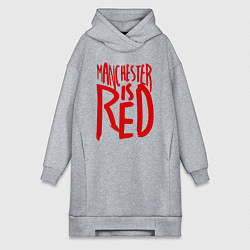 Женское худи-платье Manchester is Red, цвет: меланж