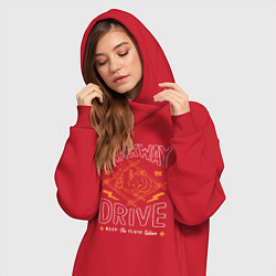 Женское худи-платье Parkway Drive: Keep the flame alive, цвет: красный — фото 2
