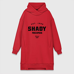 Женское худи-платье Shady records, цвет: красный