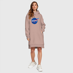 Женское худи-платье NASA Delorean 88 mph, цвет: пыльно-розовый — фото 2