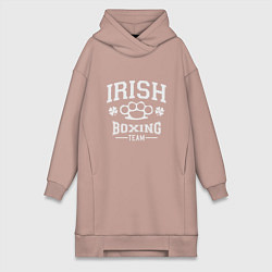 Женское худи-платье Irish Boxing, цвет: пыльно-розовый