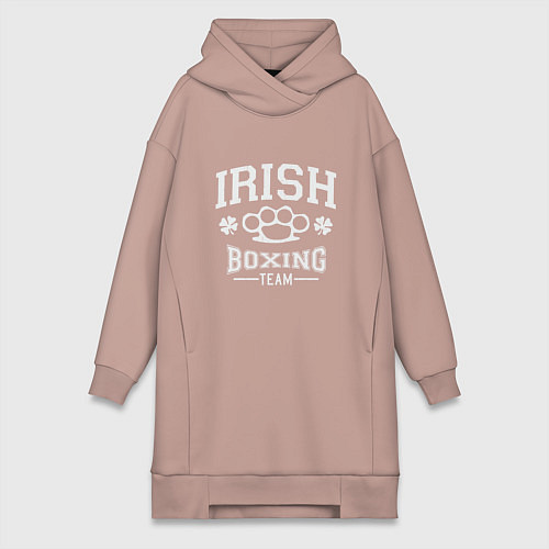 Женская толстовка-платье Irish Boxing / Пыльно-розовый – фото 1