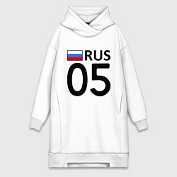 Женское худи-платье RUS 05, цвет: белый