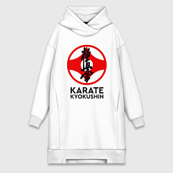 Женское худи-платье Karate Kyokushin, цвет: белый