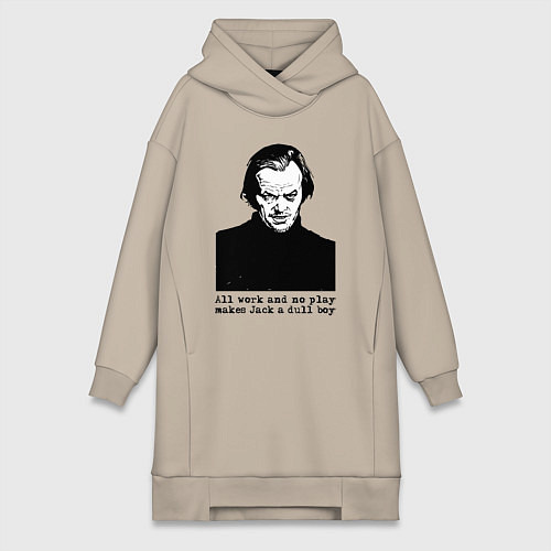Женская толстовка-платье Сияние - Джек Николсон / Миндальный – фото 1