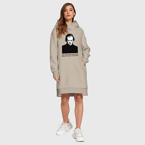 Женская толстовка-платье Сияние - Джек Николсон / Миндальный – фото 4