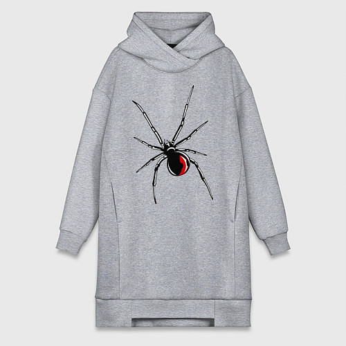 Женская толстовка-платье Черная вдова / Меланж – фото 1