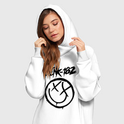 Женское худи-платье BLINK-182, цвет: белый — фото 2