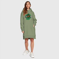 Женское худи-платье Регги, цвет: авокадо — фото 2