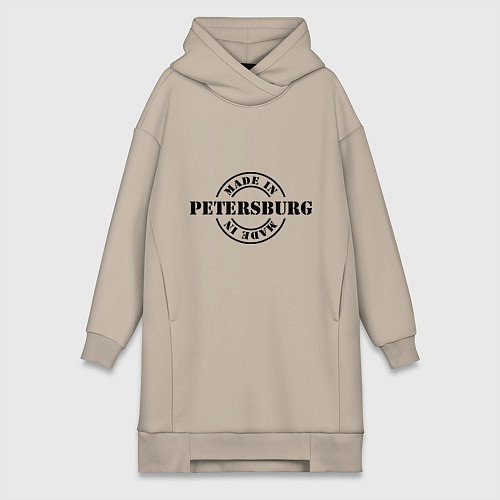 Женская толстовка-платье Made in Petersburg / Миндальный – фото 1