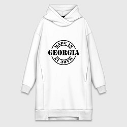 Женское худи-платье Made in Georgia (сделано в Грузии), цвет: белый