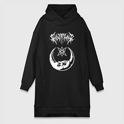 Женское худи-платье GHOSTEMANE НА СПИНЕ, цвет: черный
