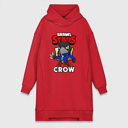 Женское худи-платье BRAWL STARS CROW, цвет: красный