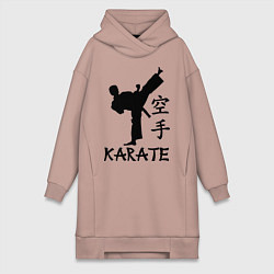 Женское худи-платье Karate craftsmanship, цвет: пыльно-розовый