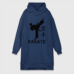Женское худи-платье Karate craftsmanship, цвет: тёмно-синий