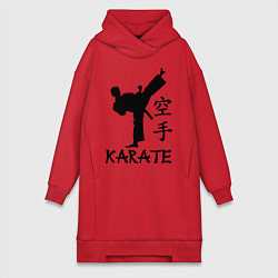 Женское худи-платье Karate craftsmanship, цвет: красный