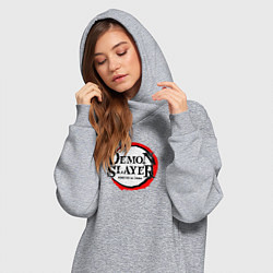 Женское худи-платье KIMETSU NO YAIBA, цвет: меланж — фото 2