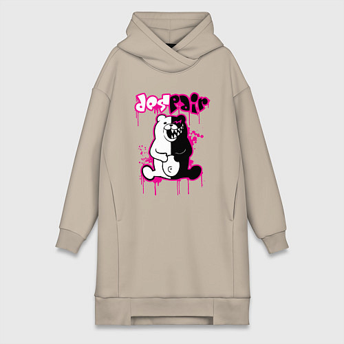 Женская толстовка-платье MONOKUMA / Миндальный – фото 1