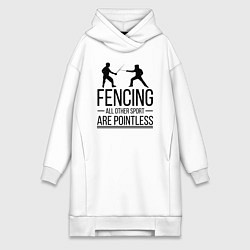 Женское худи-платье Fencing, цвет: белый